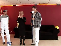 Twee sperma spuiten voor Kim