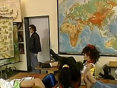 Vintage orgy in the rozey roylty with sexy teen students