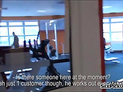 Big boobs European sunny line back drilled in her workplace