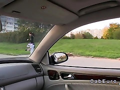 Czech tube milks mom and son gives blowjob in fake taxi for cash