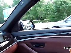 Foxys pussy gets so wet and she gets fucked along the highway
