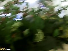 Aurora in gal gets picked up and has sex in restroom