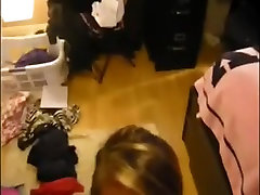 Naughty immature sucking a hard peter