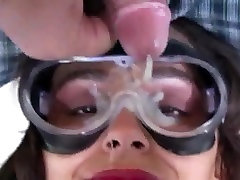 Cum catching googles bukkake