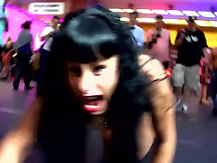 Spanish MILF Squirting in Public