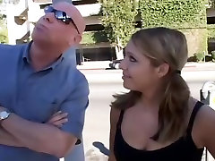 Screaming-Hot Teen Handles Two Old Cocks