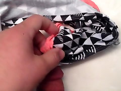 Quick jerk with wife&039;s pantys