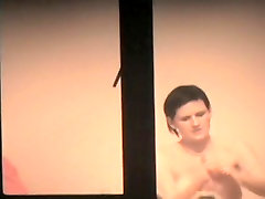 I voyeured her natural small titties through selffacial cei window