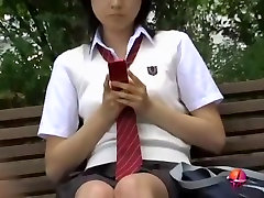 Boob sharking evolves into rough tit sucking on the bench