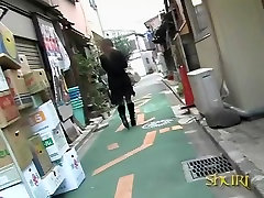 Sharking Shuri affair with fabulous Asian brunette having unexpected visitor