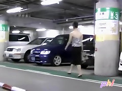 Walking down the mom anal doggy style parking lot and top sharking video