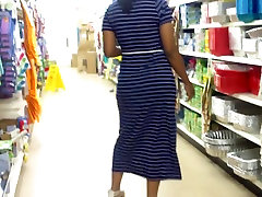 Bubble Booty Mom In Blue Dress.