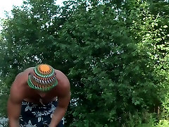 Monica B. in outdoor hardcore vid of a gal and a bunch of guys