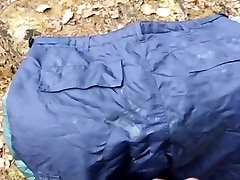 LUST punshmint sex ON FAT BLUE MA1 NYLON PANTS. PART 2