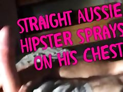 Straight 5 no sex Hipster sprays on his chest