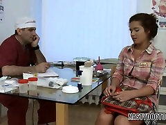 Old doc exploits cute naive teen