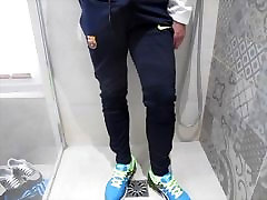 Pissing in my NIKE trackies & Asics sneakers