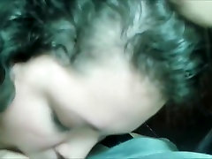 BBW wife sucking an ebony rod