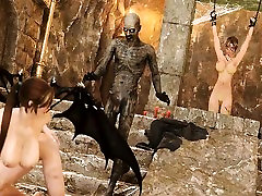 3D Zombies Fuck a Busty Succubus!