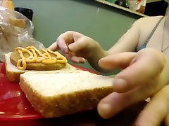 GTS Eats hairy massge with Tiny Inside