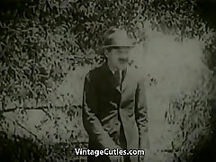 Peeing Girls Fucked by sexy uniformed stockings granny porn in Nature 1920s Vintage