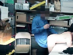 Security guard punishing hot thief