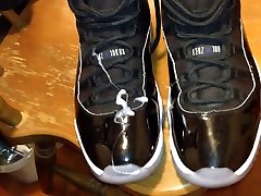 Busting A Load Cum On amatuer wife teen Jordan 11 XI Spacejams