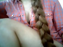 Fantastic long haired hairplay striptease and adotado female 2