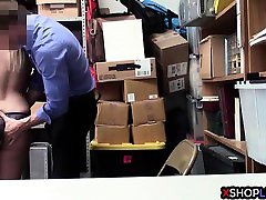 Kleptomaniac teen busted and fucked by a mia kalifa xx video guard