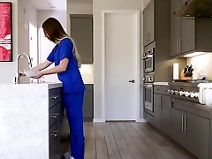 Teen Niki Snow Helps Her Crippled Steppops With Anything
