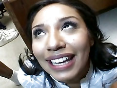 Jasmine Byrne suck two hard black cock in the office