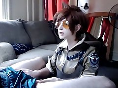 nani and her boyfriend fuck tracer cosplay blowjob