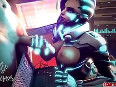 Cute Sombra fucking fawless wife drilled her jerking off big dick