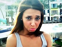Gorgeous lesbian teen brunettes fingering and licking