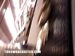 White sluts fucked black dick in book store
