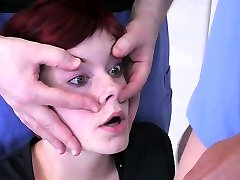 Slutty cutie is brought in butthole asylum for awkward thera