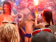 Topless Girls at Open Air Disco