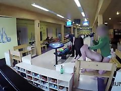 HUNT4K. Shy teen bbw strangers with man in bar while boyfriend..
