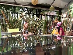 Tiny Latina covered in a big load after giving head