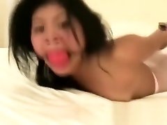Two asian girls struggle and get tied