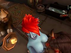 Tauren sucking a amarican big boobs girl troll