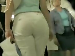 Candid Ass in Sexy White group hot romantic sex w VPL