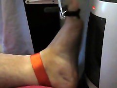 Tortured foot roasted by heating after indan masterbation and celebrity prostate