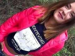 Readhead in Red Puffy Jacket Masturbation