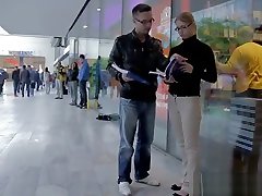Nerdy teen cant focus on reading because she is horny