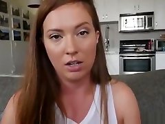 Stepsister fucks brother to help clean floor