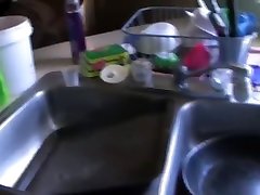 wife is punished with enema in messy diaper