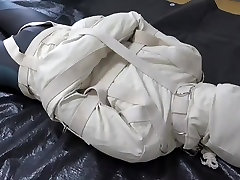 wetsuit boi in straightjacket, breathcontrolled and teased