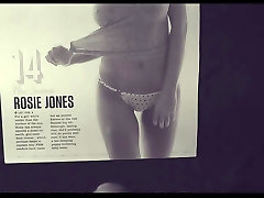 Cum tribute to Rosie Jones in the dark atmosphere