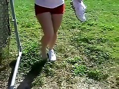 Girl hurts foot while jogging